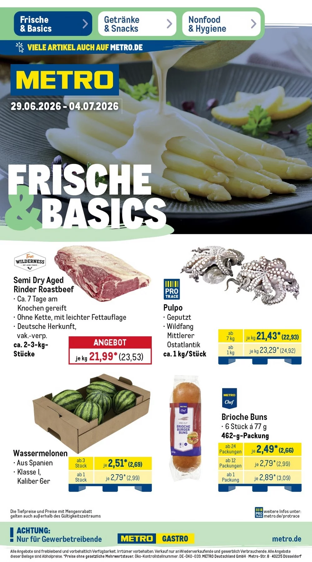 Metro Prospekt Food-Nonfood Aktuell ab 27.07.2026 | Nächste Woche Online Blättern 1 metro prospekt kw-27