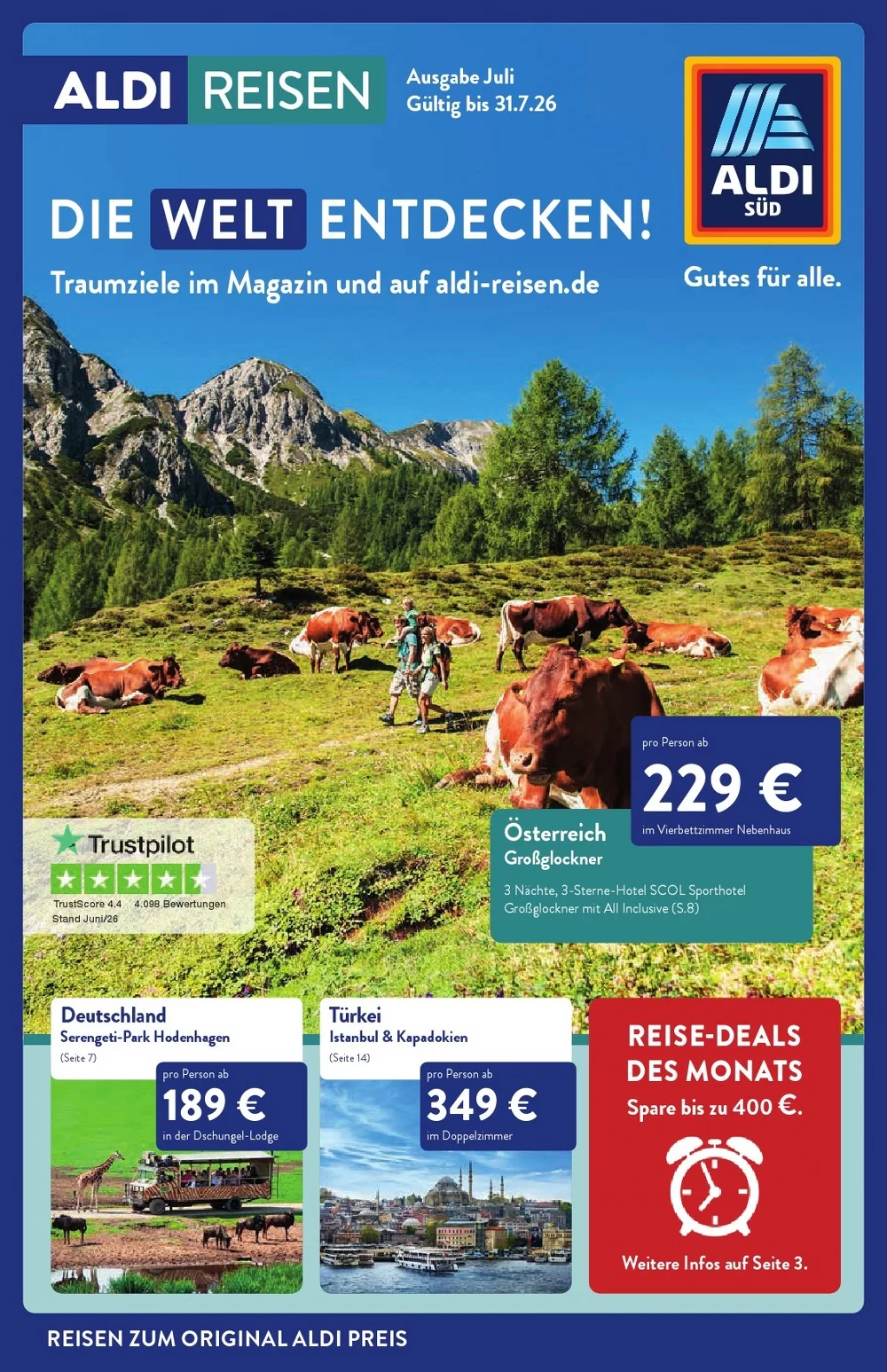 Aldi Süd Reisen Prospekt Aktuell Juli | Nächste Woche Online Blättern 1 aldi süd reisen juli