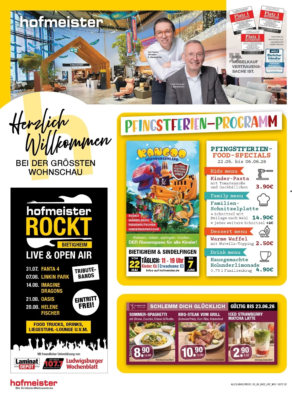 Hofmeister Prospekt Aktuell ab 27.07.2026 | Nächste Woche Online Blättern 2 hofmeister prospekt juni 2