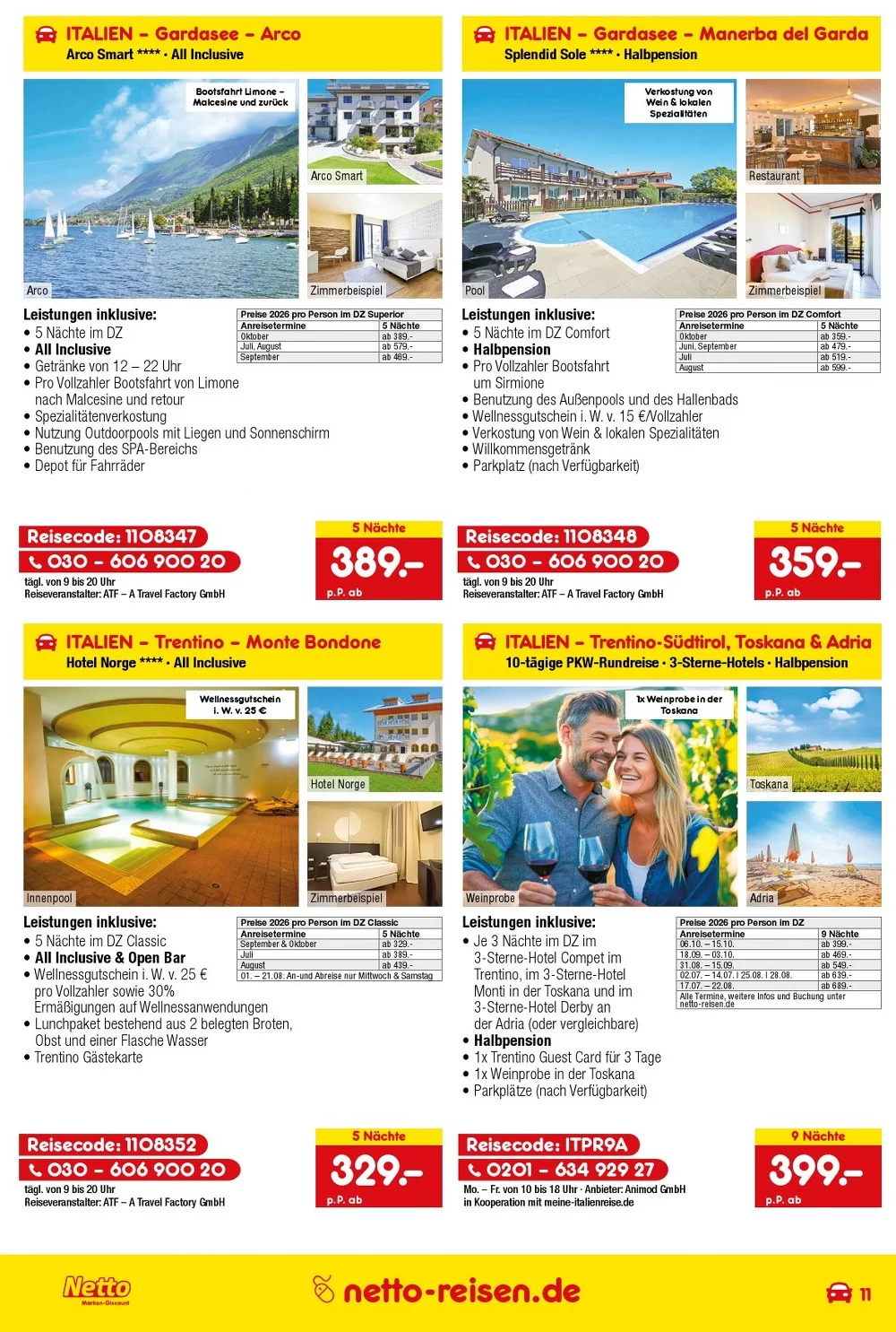 netto marken prospekt reisen prospekt juli 11