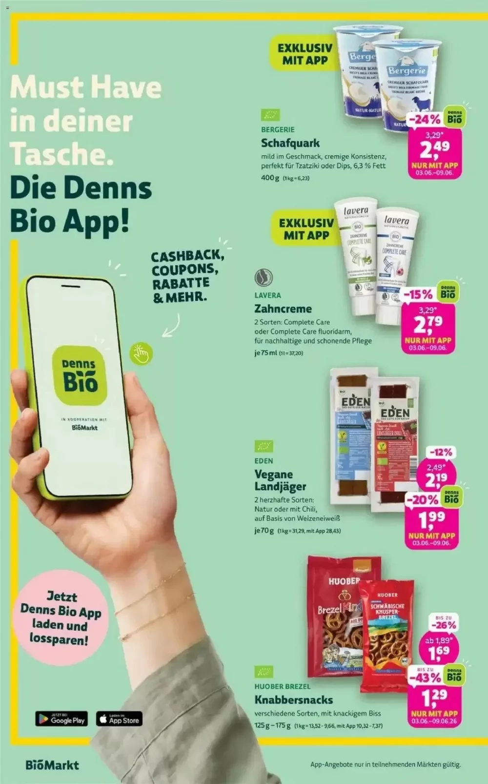 Denn's Biomarkt Prospekt Aktuell ab 03.06.2026 | Nächste Woche Online Blättern 2 denns biomarkt prospekt kw 23 24 2