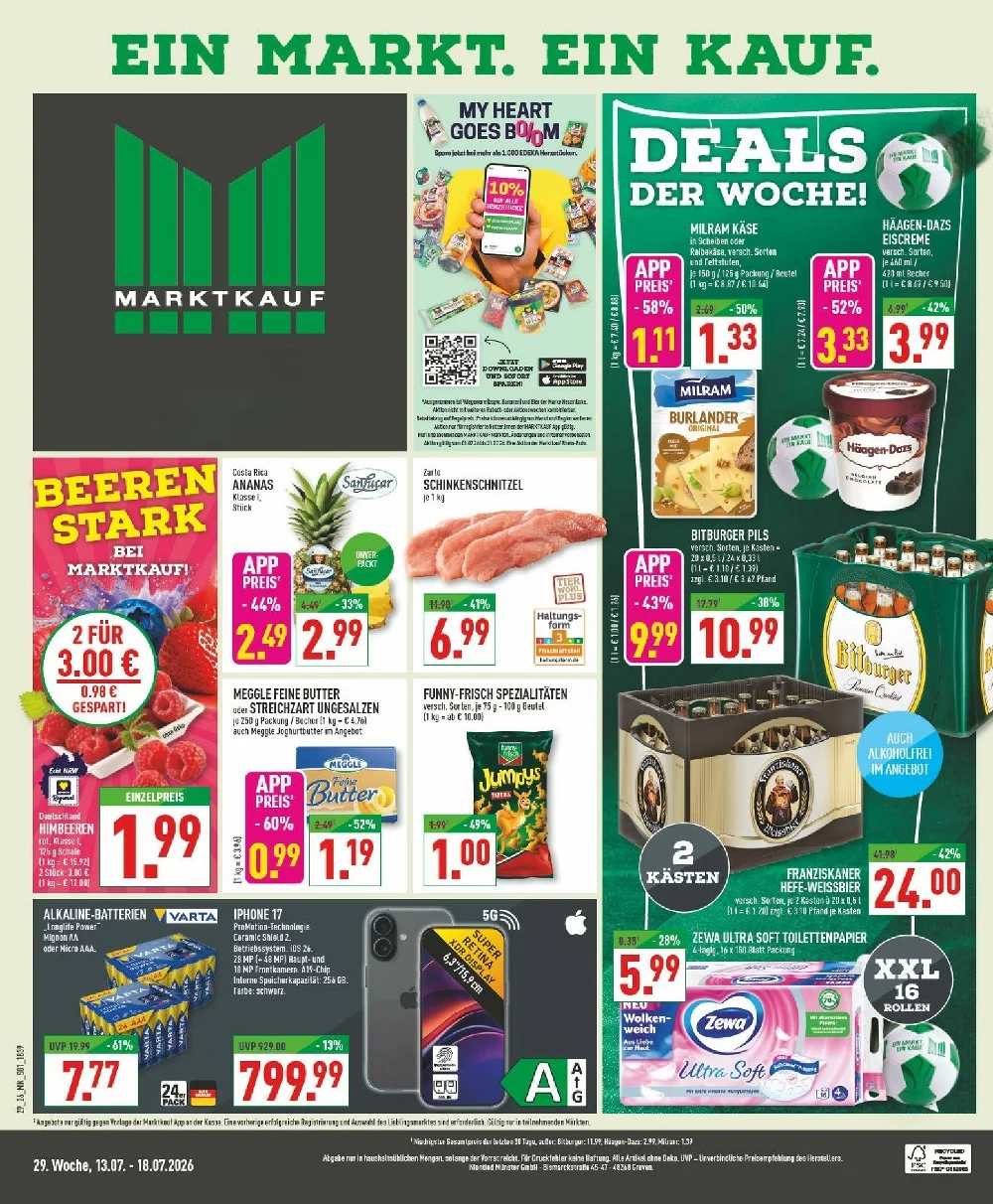 Marktkauf Prospekt Aktuell ab 27.07.2026 | Nächste Woche Online Blättern 1 marktkrauf prospekt kw-29