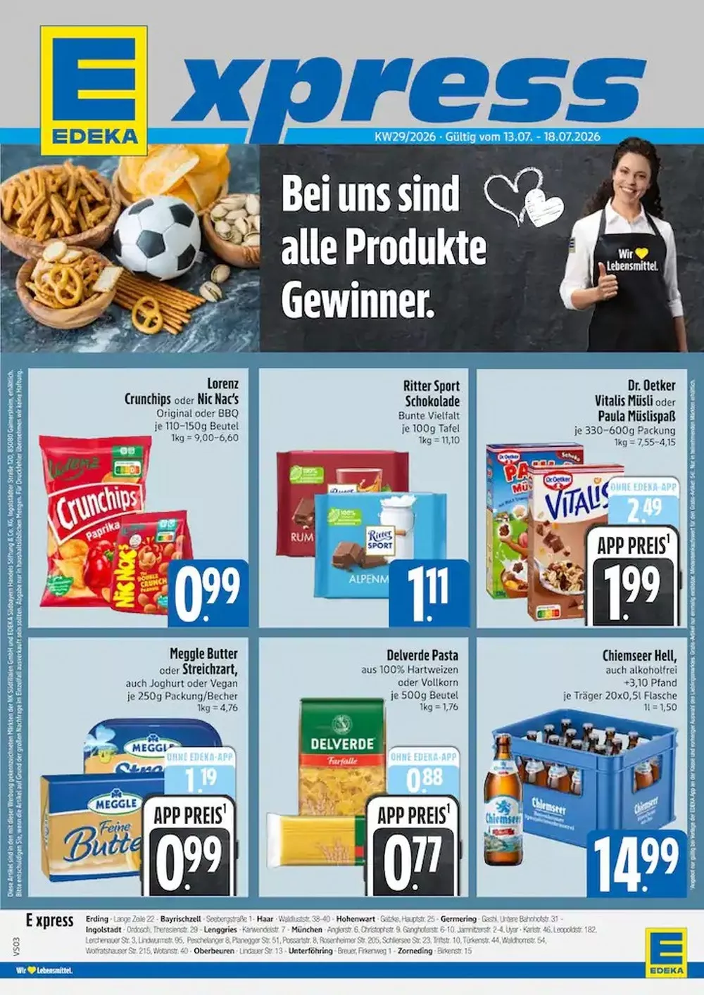 Edeka Xpress Prospekt Aktuell ab 27.07.2026 | Nächste Woche Online Blättern 1 edeka xpress prospekt kw-29 neu