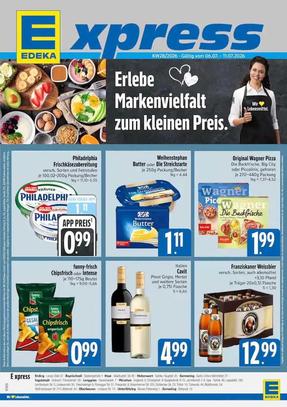Edeka Xpress Prospekt Aktuell ab 20.07.2026 | Nächste Woche Online Blättern 1 edeka xpress prospekt kw-28 neu