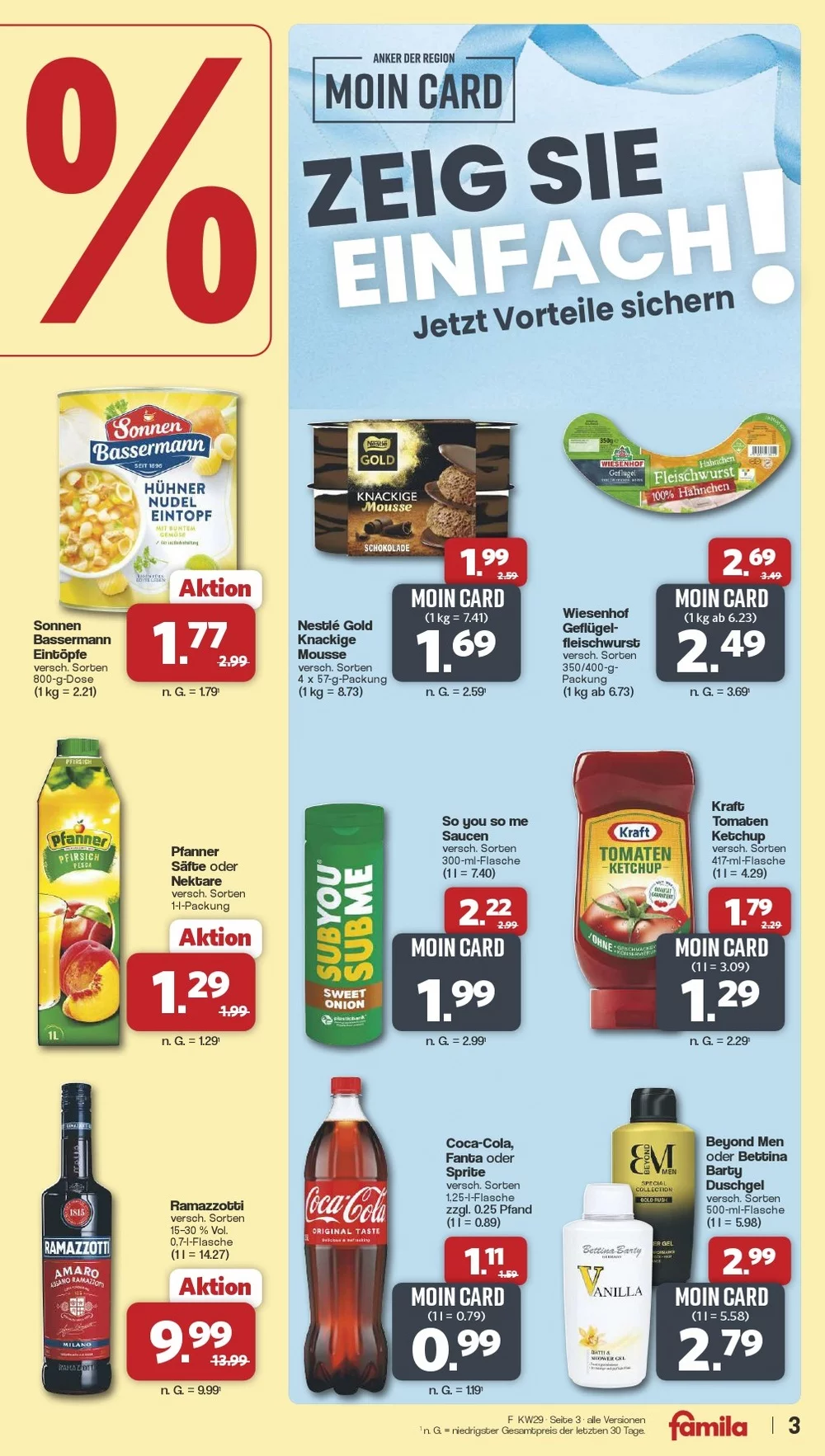 Famila Prospekt ab 27.07.2026 | Nächste Woche Online Blättern 3 famila prospekt juli 13 18 3