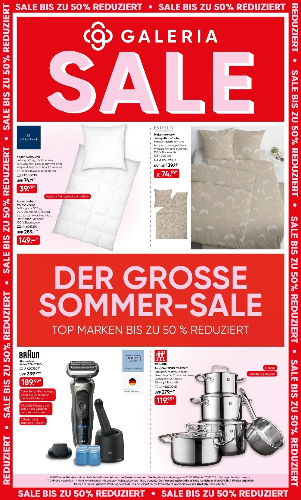 Galeria Prospekt Aktuell ab 22.07.2026 | Nächste Woche Online Blättern 1 galeria prospekt kw-26-27