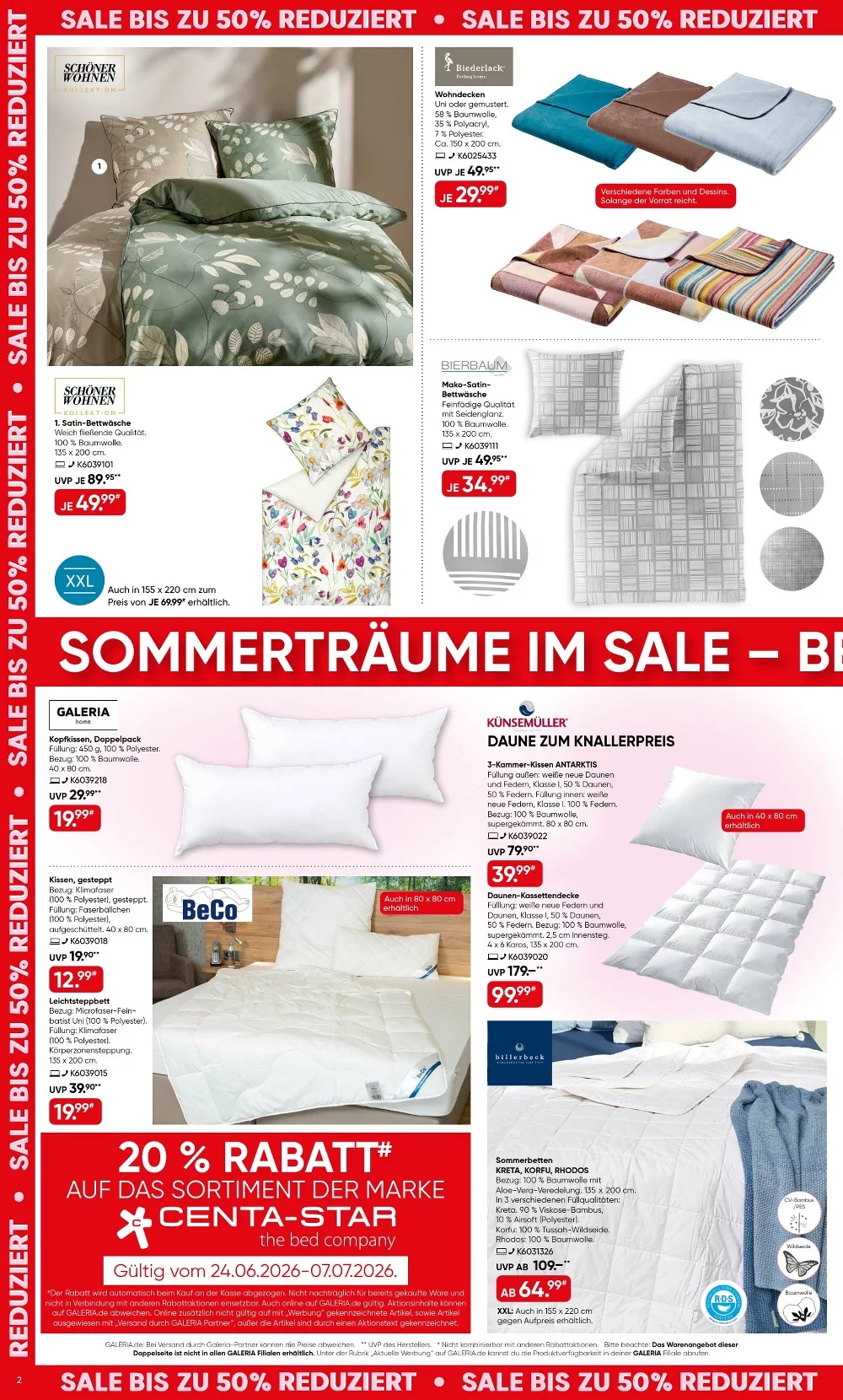 Galeria Prospekt Aktuell ab 22.07.2026 | Nächste Woche Online Blättern 2 galeria prospekt juni 24 juli 7 2