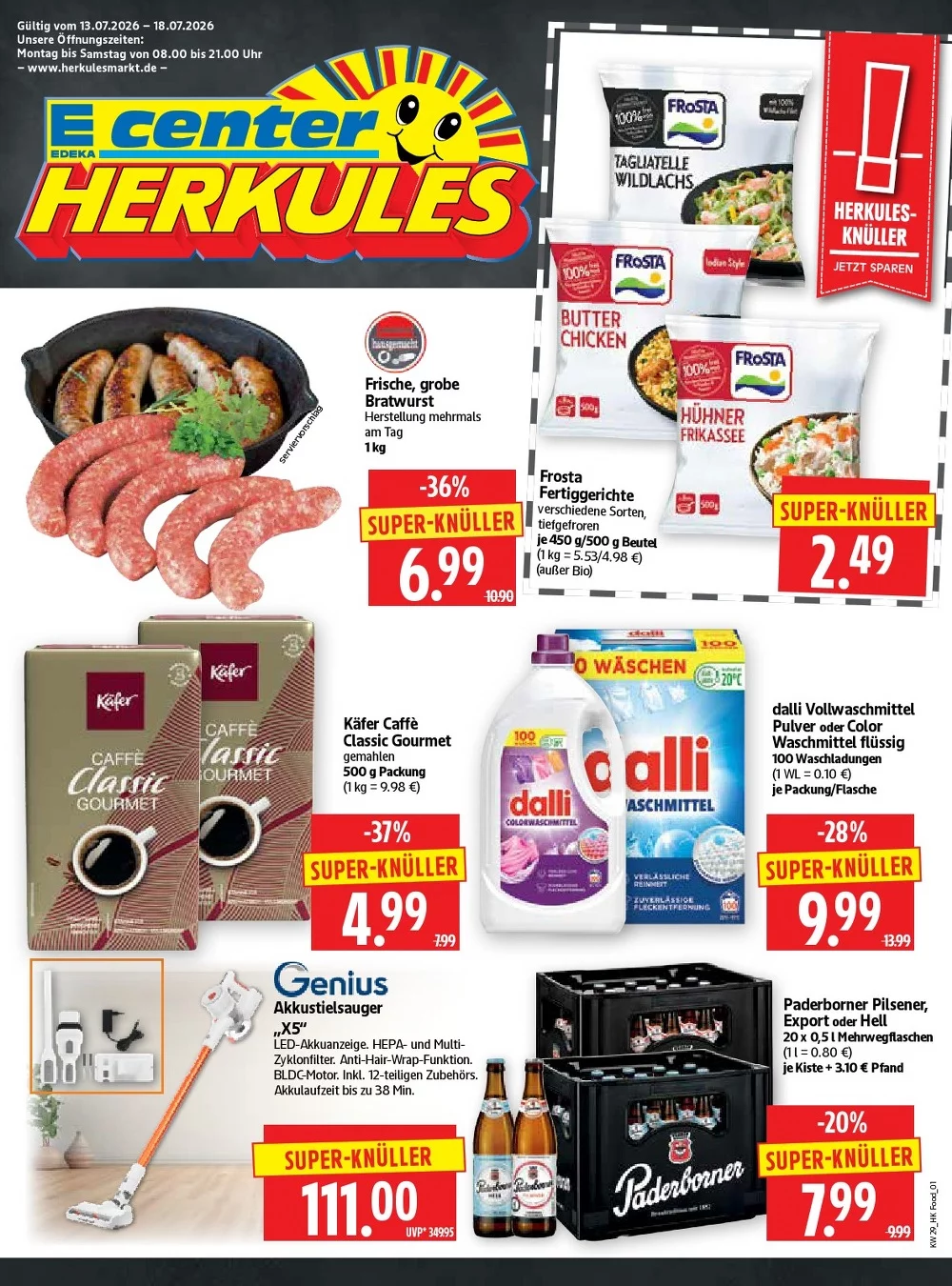 Herkules E Center Prospekt Aktuell ab 27.07.2026 | Nächste Woche Online Blättern 1 herkules e center prospekt kw-29