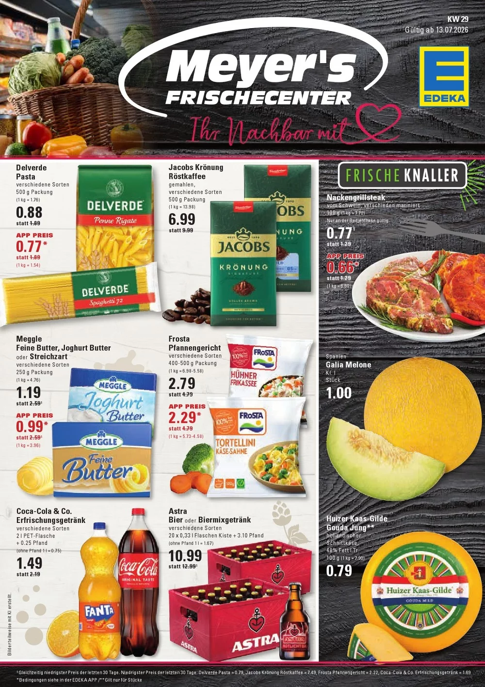 Edeka Meyer’s Frischecenter Prospekt Aktuell ab 27.07.2026 | Nächste Woche Online Blättern 1 meyers prospekt kw-29