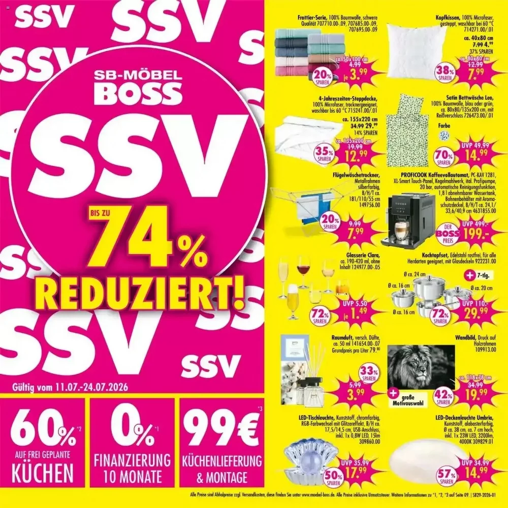 Möbel Boss Prospekt Aktuell ab 25.07.2026 | Nächste Woche Online Blättern 1 möbel boss prospekt kw-28-29