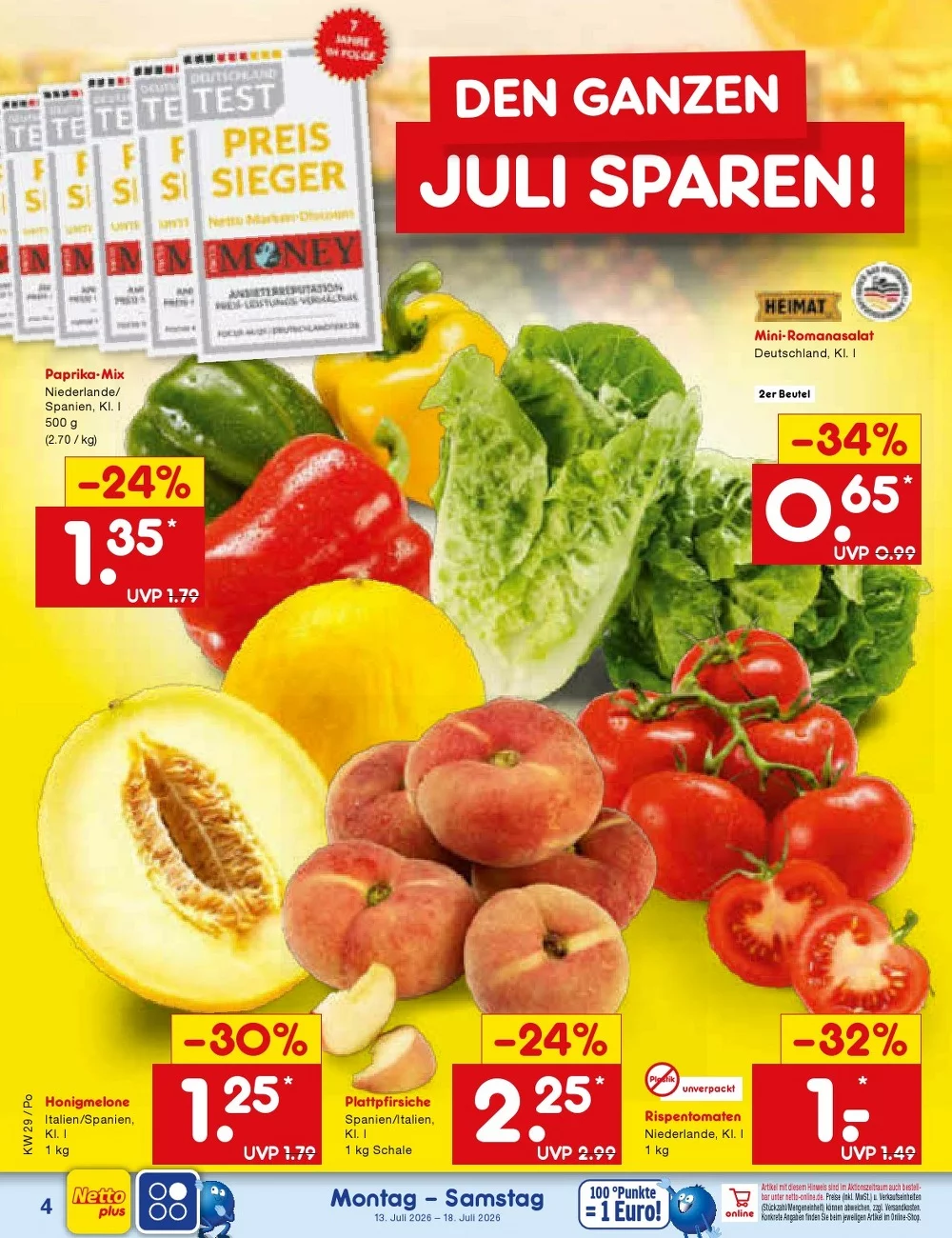 Netto Marken-Discount Prospekt 27.07.2026 | Nächste Woche Online Blättern 4 netto marken prospekt juli 13 18 4