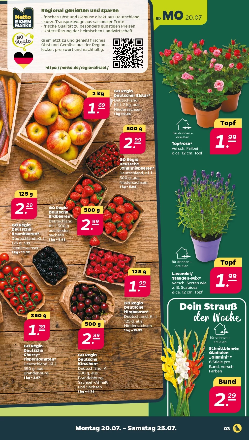 Netto Prospekt Aktuell ab 20.07.2026 | Nächste Woche Online Blättern 3 netto prospekt juli 20 25 3