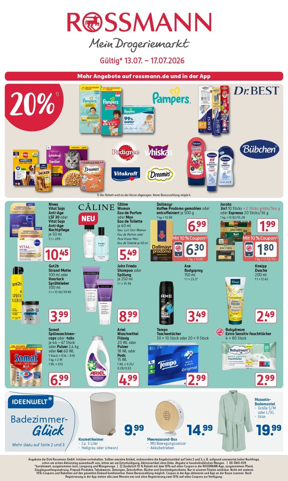 Rossmann Prospekt Aktuell ab 27.07.2026 | Nächste Woche Online Blättern 1 rossmann prospekt kw-29
