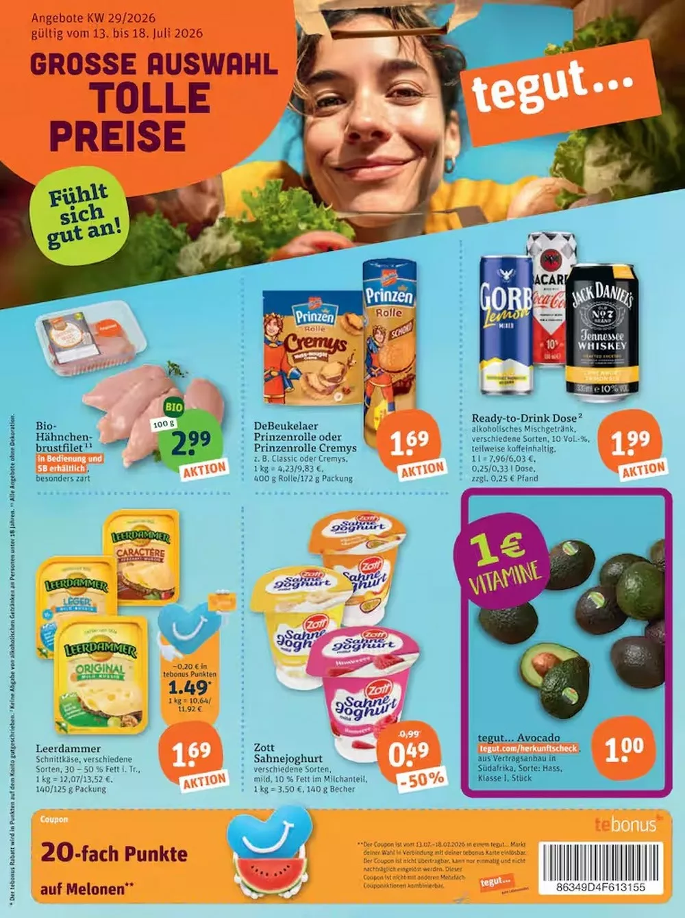 Tegut Prospekt Aktuell ab 27.07.2026 | Nächste Woche Online Blättern 3 tegut prospekt juli 13 18 3