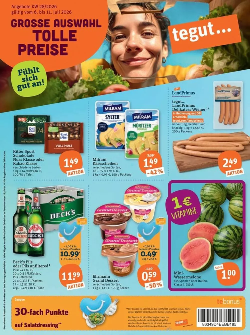 Tegut Prospekt Aktuell ab 20.07.2026 | Nächste Woche Online Blättern 3 tegut prospekt juli 6 11 3