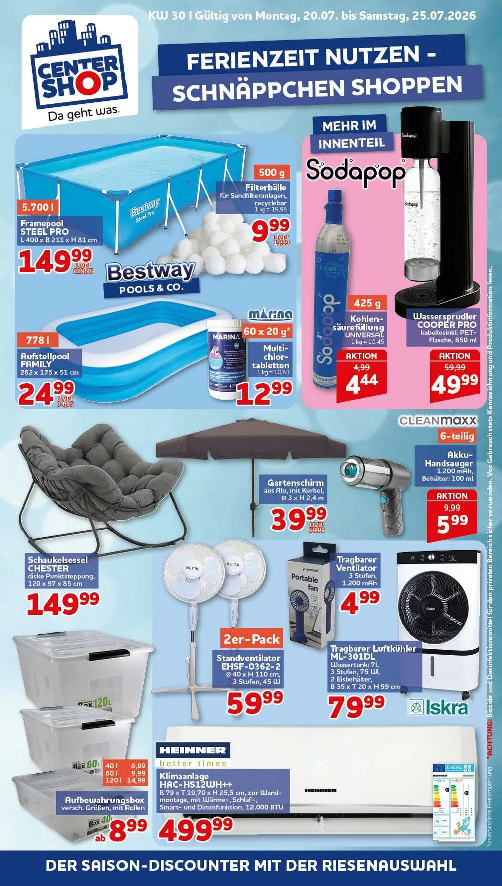 Centershop Prospekt Aktuell ab 20.07.2026 | Nächste Woche Online Blättern 1 center shop prospekt kw-30