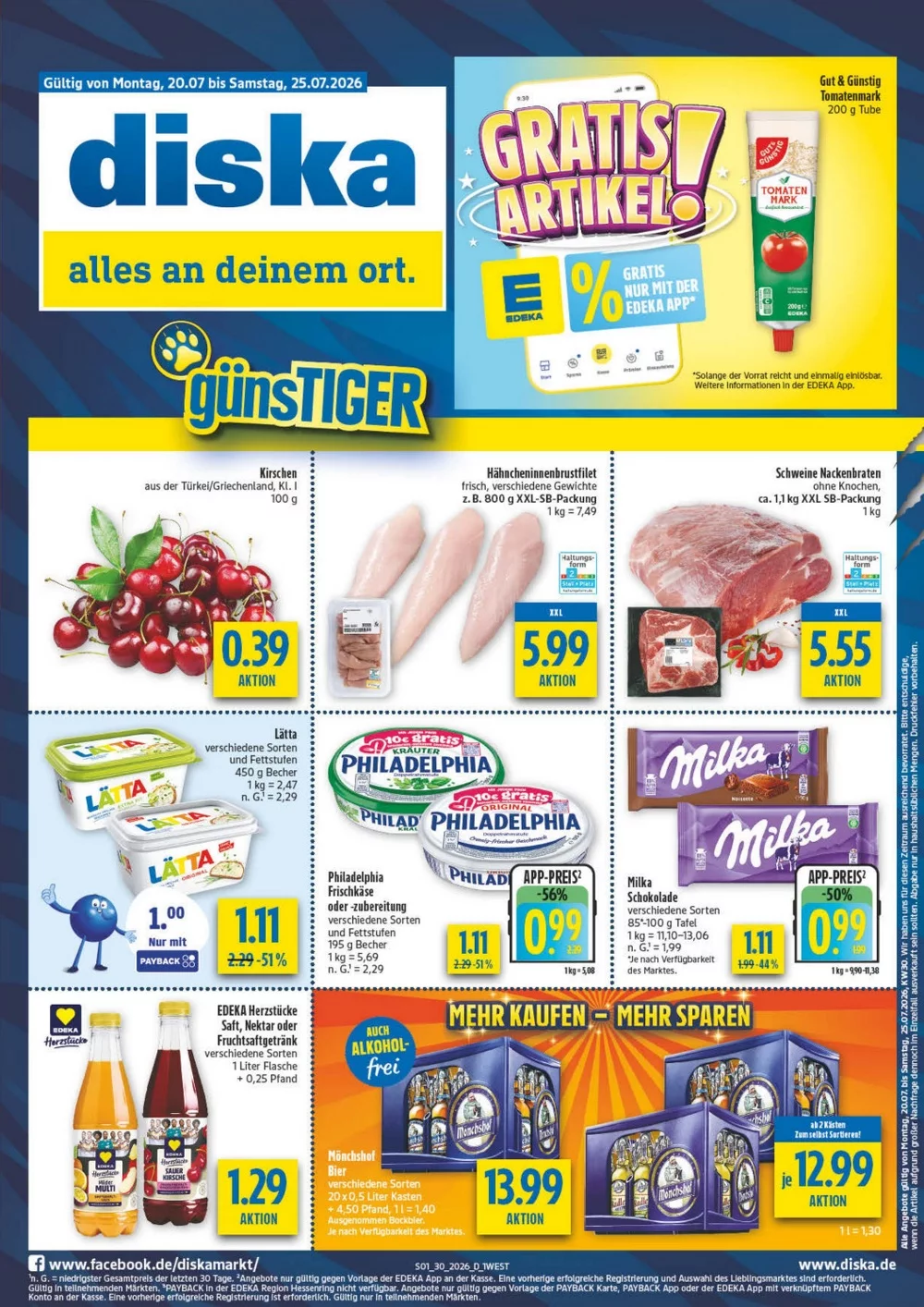 Diska Prospekt Neu Aktuell ab 20.07.2026 | Nächste Woche Online Blättern 1 diska prospekt kw-30