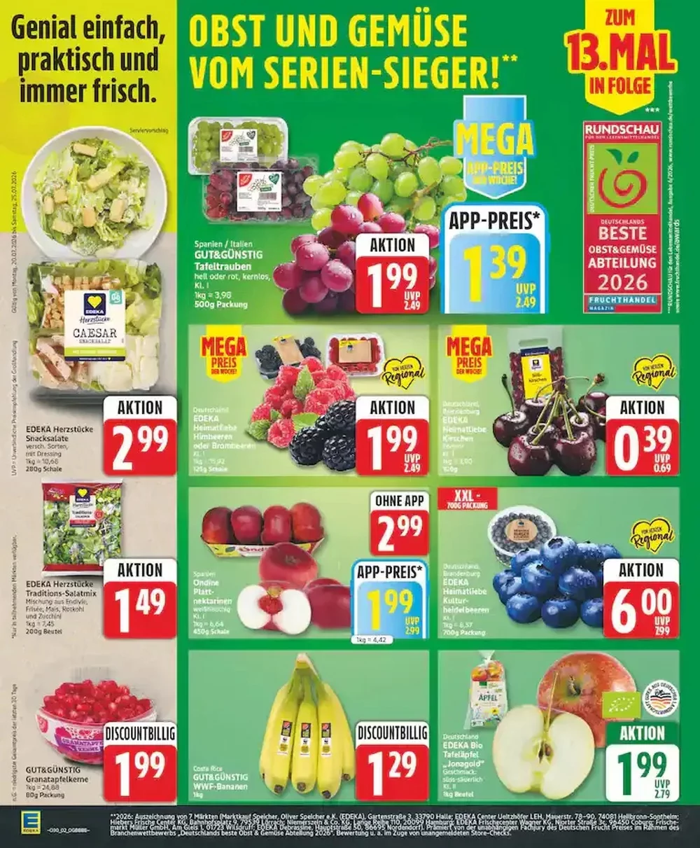 Edeka Prospekt Aktuell ab 20.07.2026 | Nächste Woche Online Blättern 2 edeka prospekt juli 20 25 2