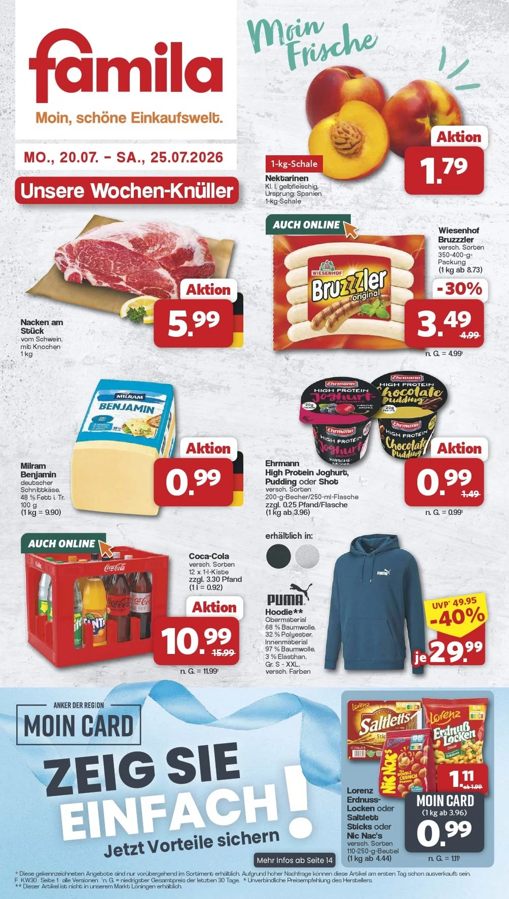 Famila Prospekt Aktuell ab 20.07.2026 | Nächste Woche Online Blättern 1 famila prospekt kw-30