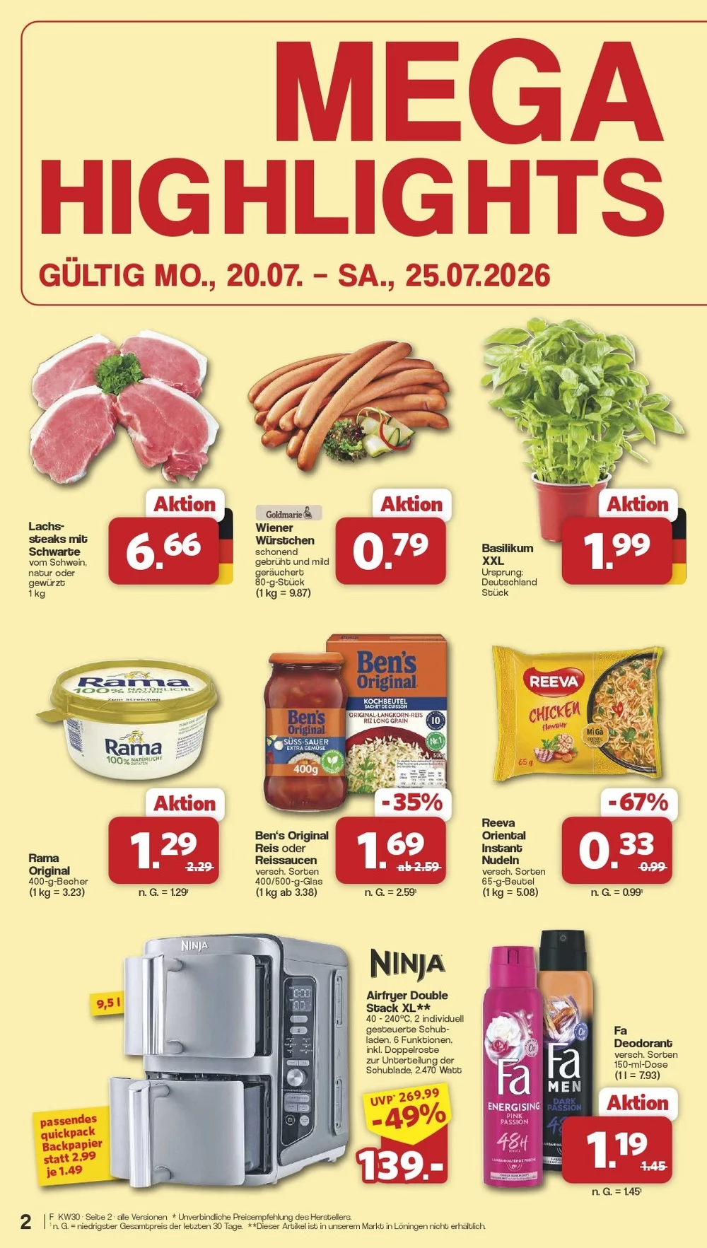 Famila Prospekt Aktuell ab 20.07.2026 | Nächste Woche Online Blättern 2 famila prospekt juli 20 25 2