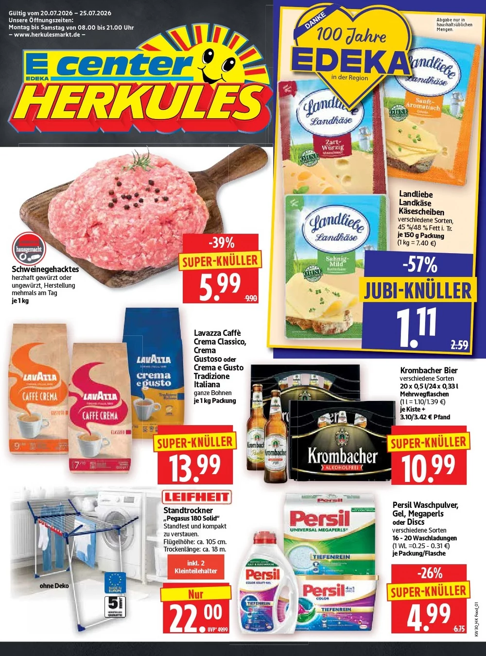 Herkules E Center Prospekt Aktuell ab 20.07.2026 | Nächste Woche Online Blättern 1 herkules e center prospekt kw-30