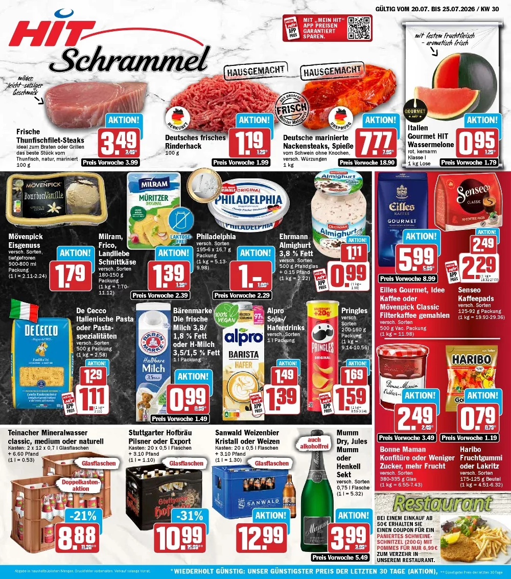 HIT Prospekt Aktuell ab 20.07.2026 | Nächste Woche Online Blättern 1 hit prospekt kw-30