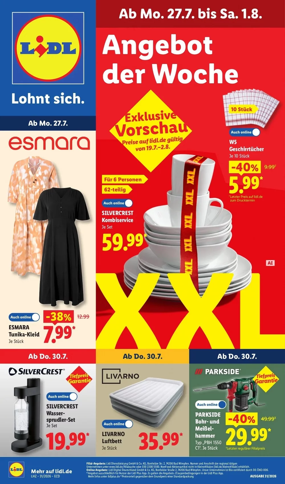 Lidl Prospekt 27.07.2026 | Nächste Woche Online Blättern 1 lidl prospekt juli 27 august 1 1 1
