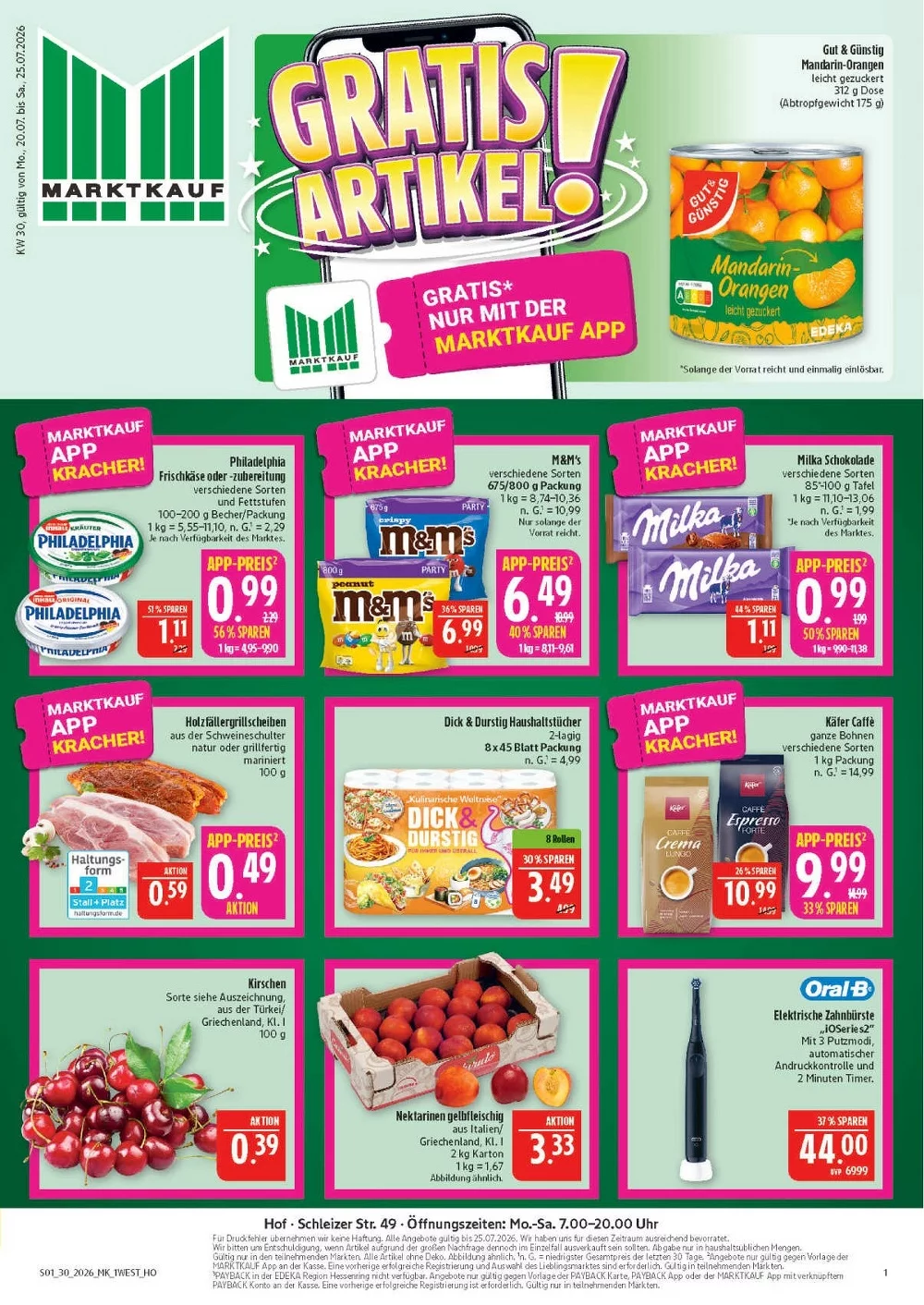 Marktkauf Prospekt Nord Aktuell ab 20.07.2026 | Nächste Woche Online Blättern 1 marktkrauf hof prospekt kw-30