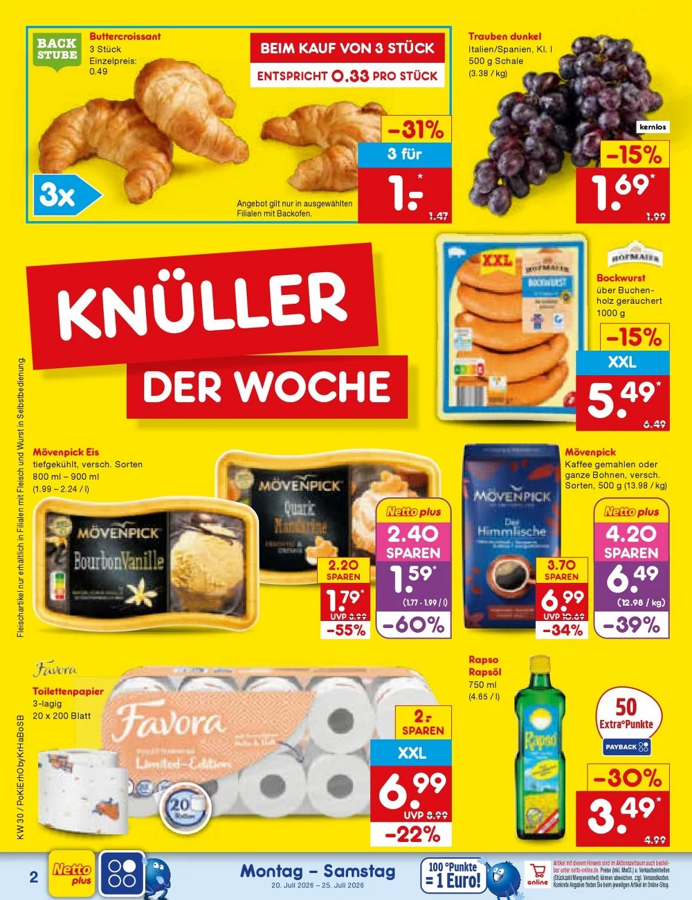 Netto Marken-Discount Prospekt 20.07.2026 | Nächste Woche Online Blättern 2 netto marken prospekt juli 20 25 2