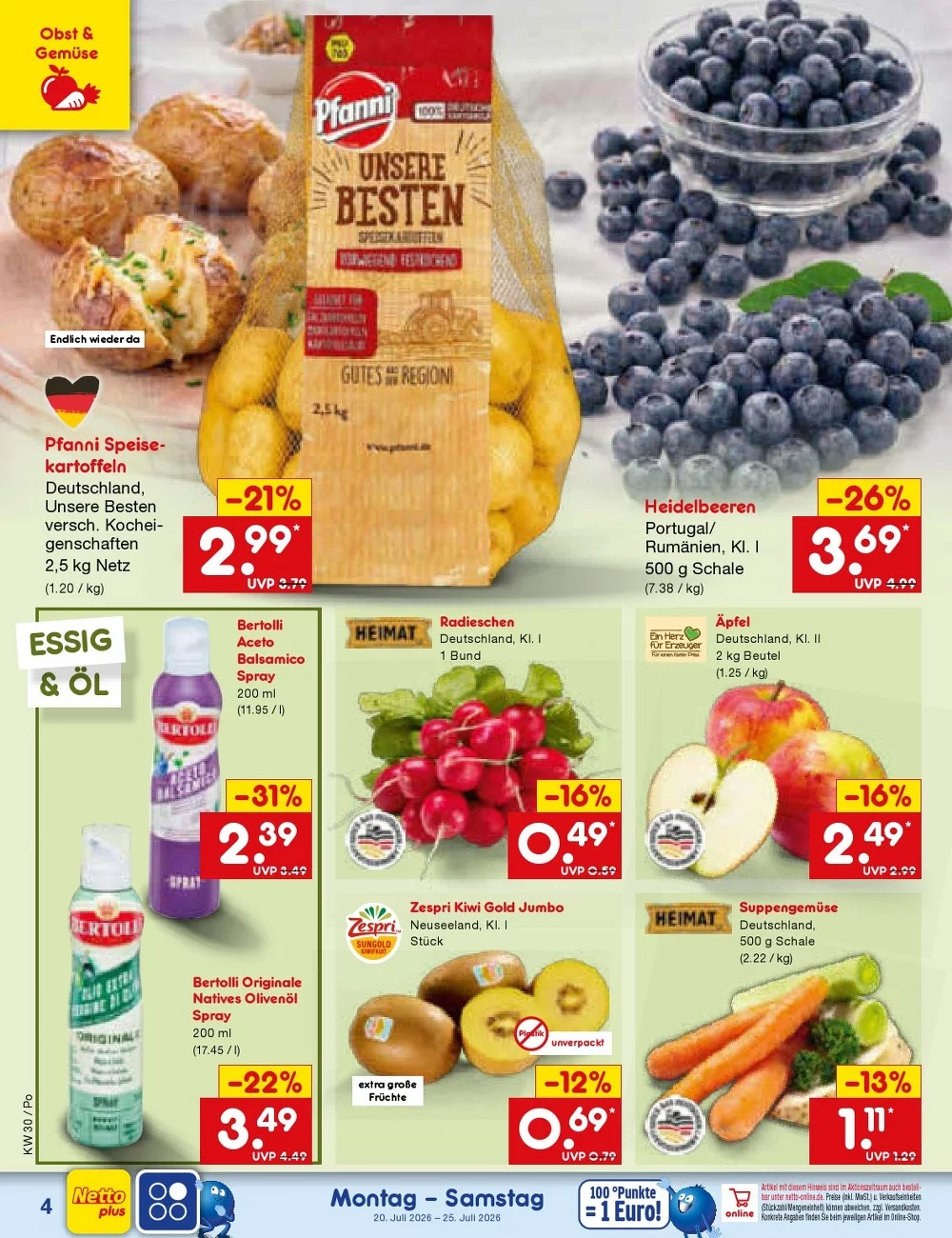 Netto Marken-Discount Prospekt 20.07.2026 | Nächste Woche Online Blättern 4 netto marken prospekt juli 20 25 4