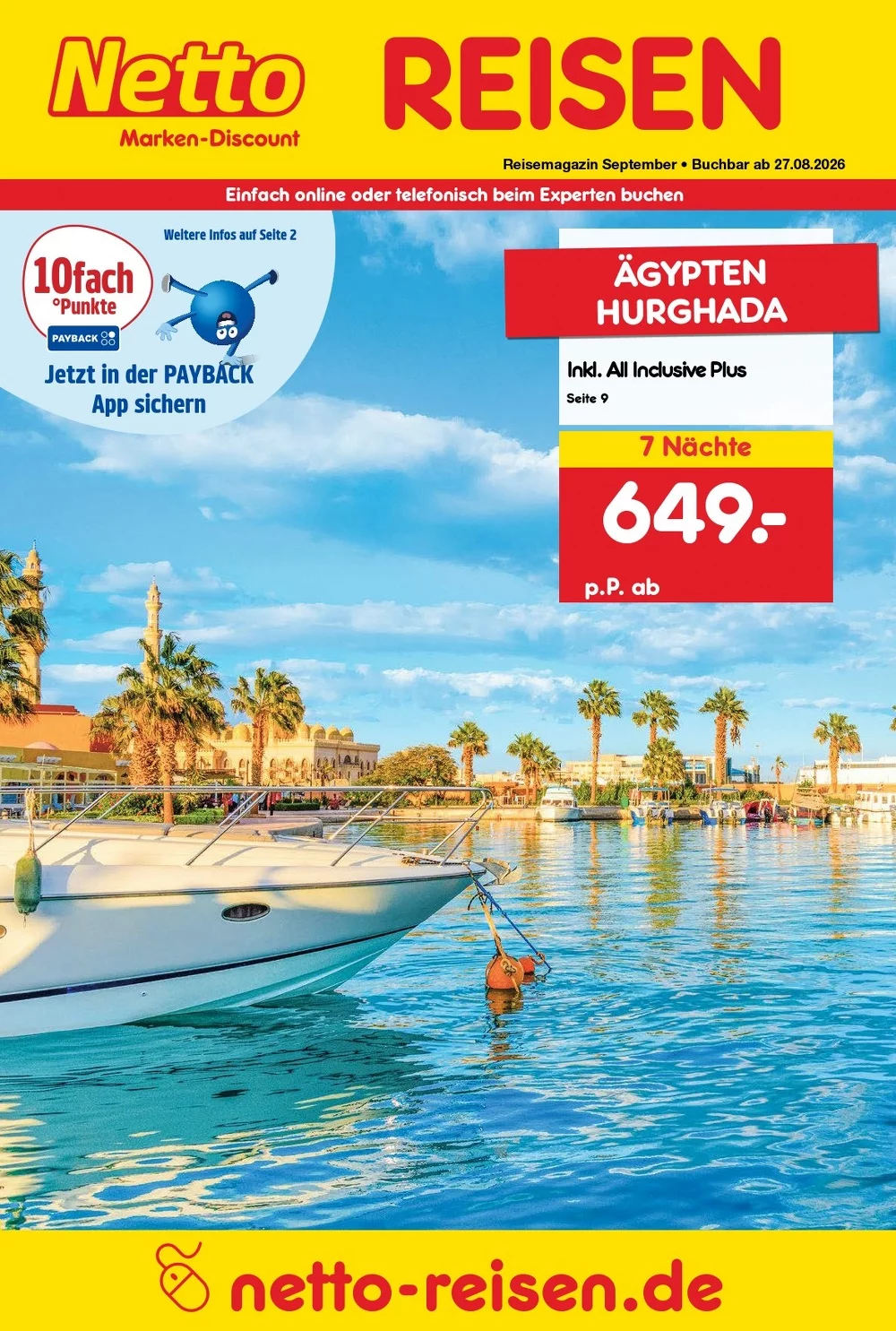 Netto Marken-Discount Reisen Prospekt September 2026 1 netto marken prospekt reisen september