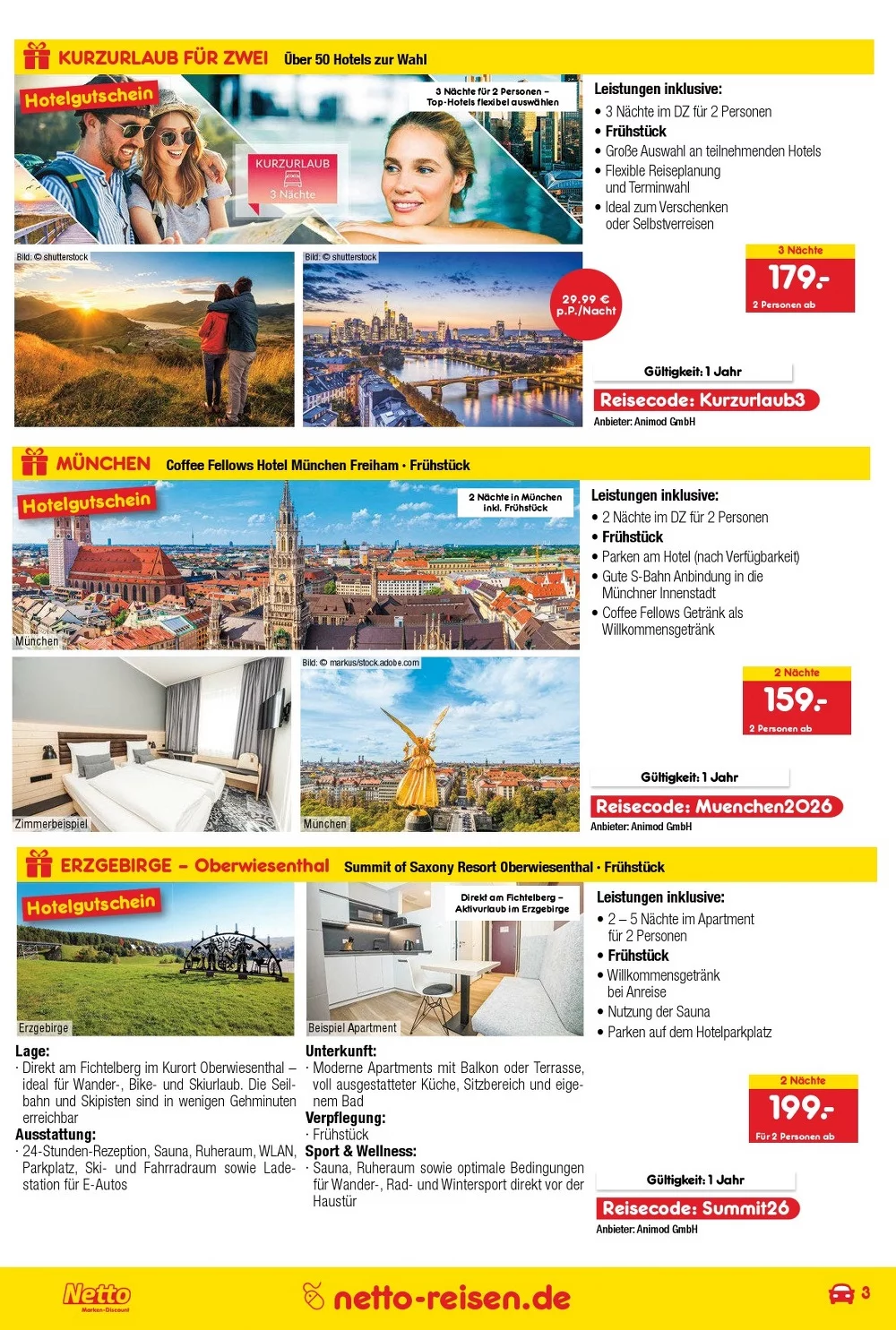 Netto Marken-Discount Reisen Prospekt September 2026 3 netto marken prospekt reisen september 3
