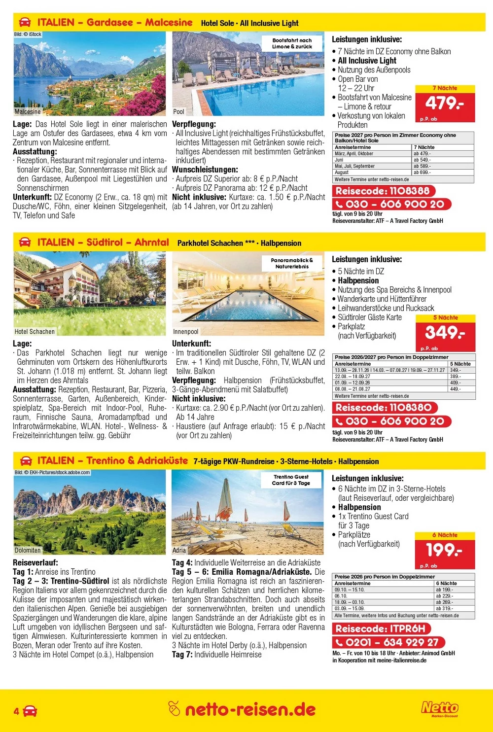 Netto Marken-Discount Reisen Prospekt September 2026 4 netto marken prospekt reisen september 4