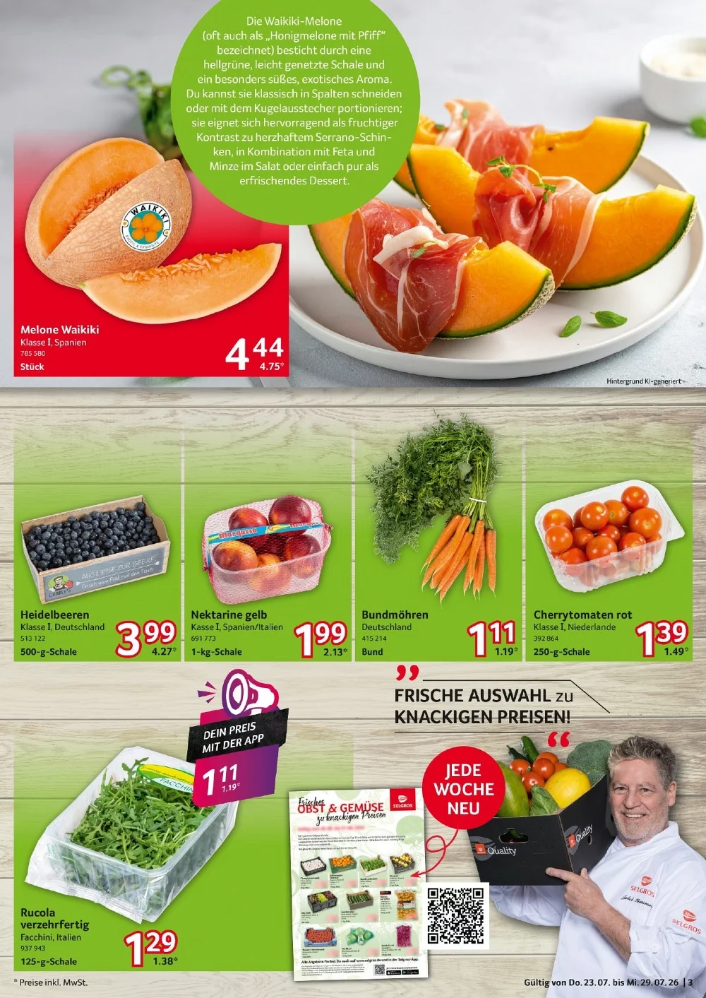 Selgros Prospekt (Food) Aktuell ab 23.07.2026 | Nächste Woche Online Blättern 3 selgros food prospekt juli 23 293