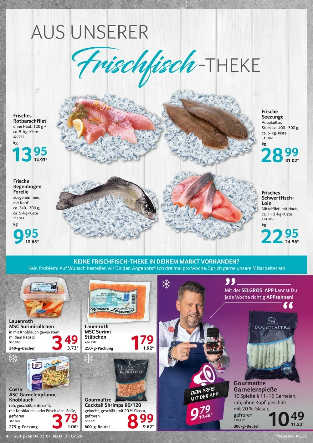 Selgros Prospekt (Food) Aktuell ab 23.07.2026 | Nächste Woche Online Blättern 4 selgros food prospekt juli 23 294