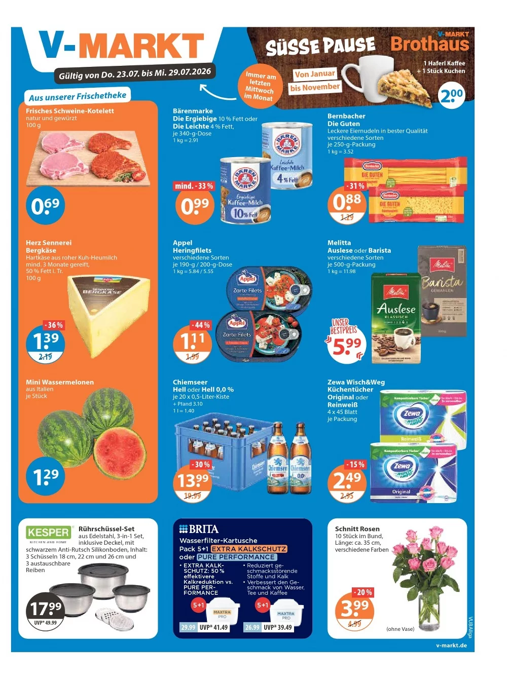 V-Markt Prospekt Aktuell ab 23.07.2026 | Nächste Woche Online Blättern 1 v markt prospekt kw-30