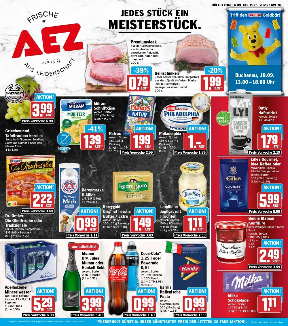 AEZ Prospekt Aktuell ab 14.09.2026 | Nächste Woche Online Blättern 1 aez prospekt kw-38