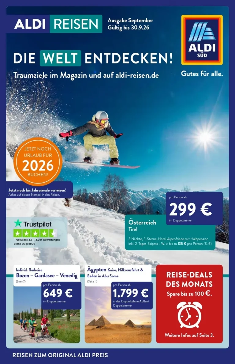 aldi süd prospekt reisen september