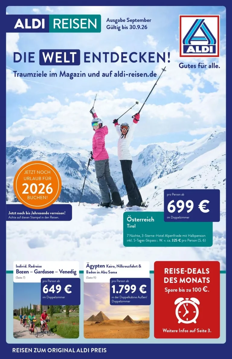 aldi nord reisenrospekt september
