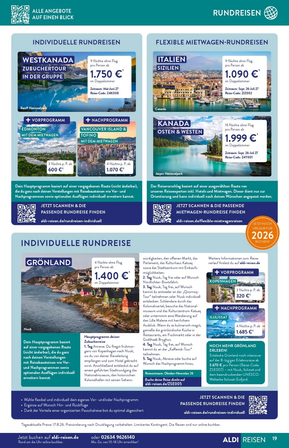 Aldi nord reisen september 19