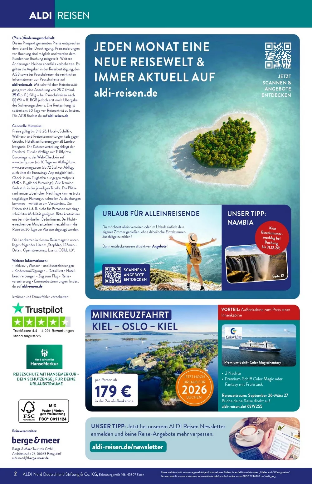 Aldi Nord Reisen Prospekt Aktuell September| Nächste Woche Online Blättern 2 Aldi nord reisen september 2