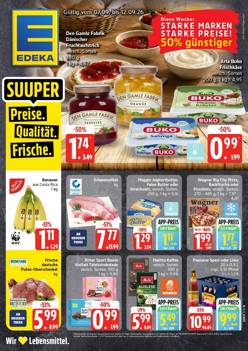 Edeka Prospekt Nord Aktuell ab 21.09.2026 | Nächste Woche Online Blättern 1 edeka prospekt kw-37
