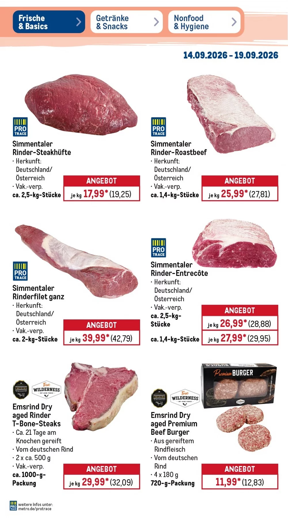 Metro Prospekt Food Aktuell ab 14.09.2026 | Nächste Woche Online Blättern 3 METRO prospekt september 14 19 3