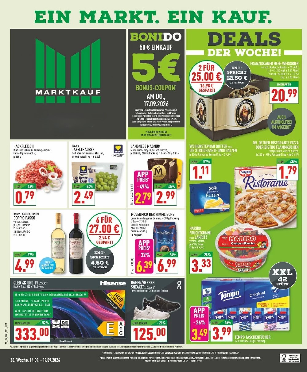 Marktkauf Prospekt Aktuell ab 14.09.2026 | Nächste Woche Online Blättern 1 Marktkauf prospekt september 14 19 1