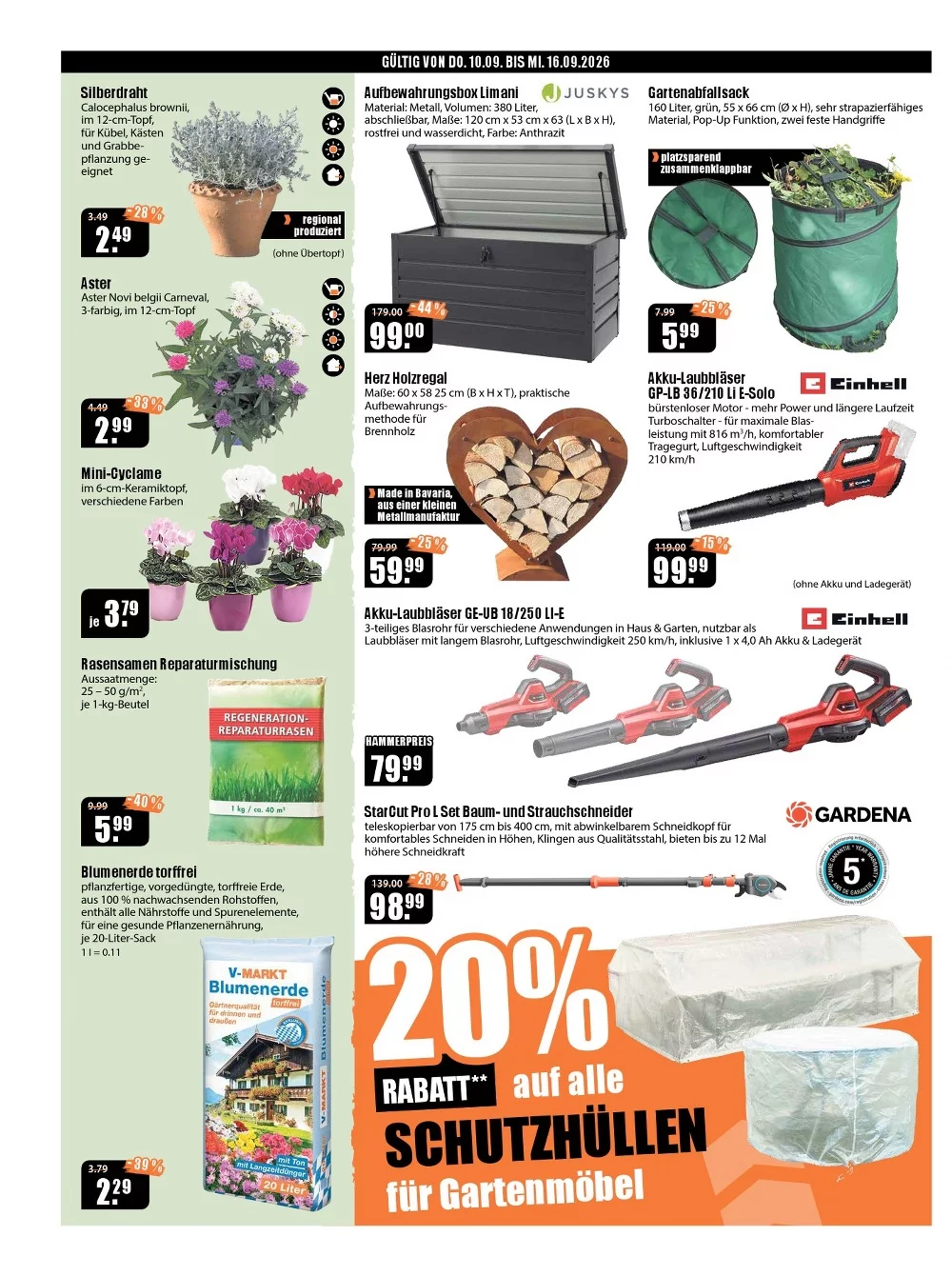 V-Baumarkt Prospekt Aktuell ab 24.09.2026 | Nächste Woche Online Blättern 2 V Baumarkt prospekt september 10 16 2