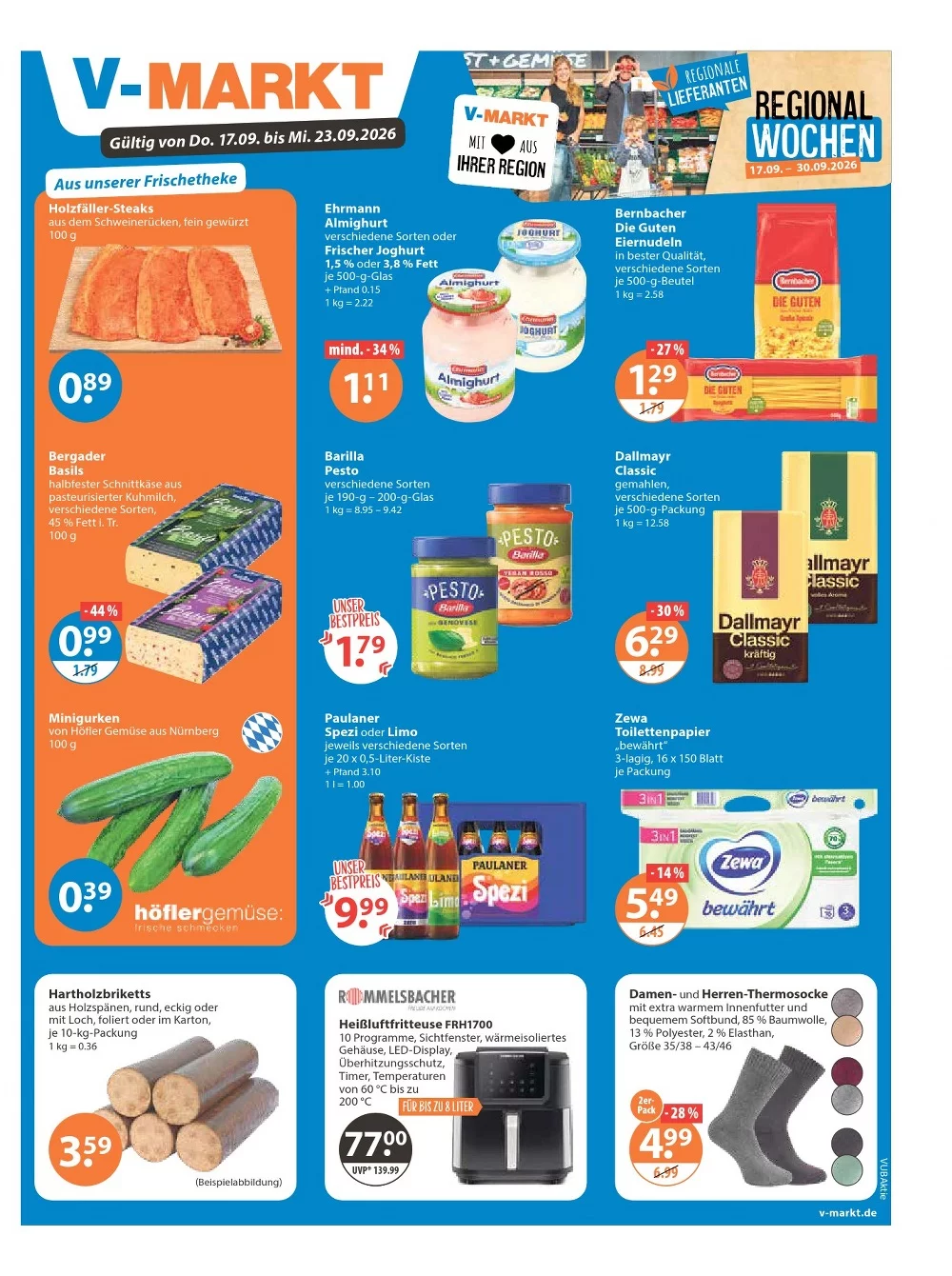 V-Markt Prospekt Aktuell ab 17.09.2026 | Nächste Woche Online Blättern 1 v markt prospekt kw-38
