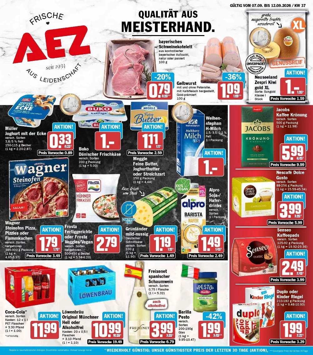 AEZ Prospekt Aktuell ab 21.09.2026 | Online Blättern 1 aez prospekt kw-37