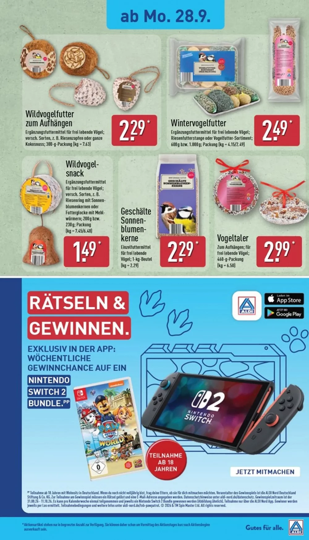 aldi prospekt september 28 october 2 14