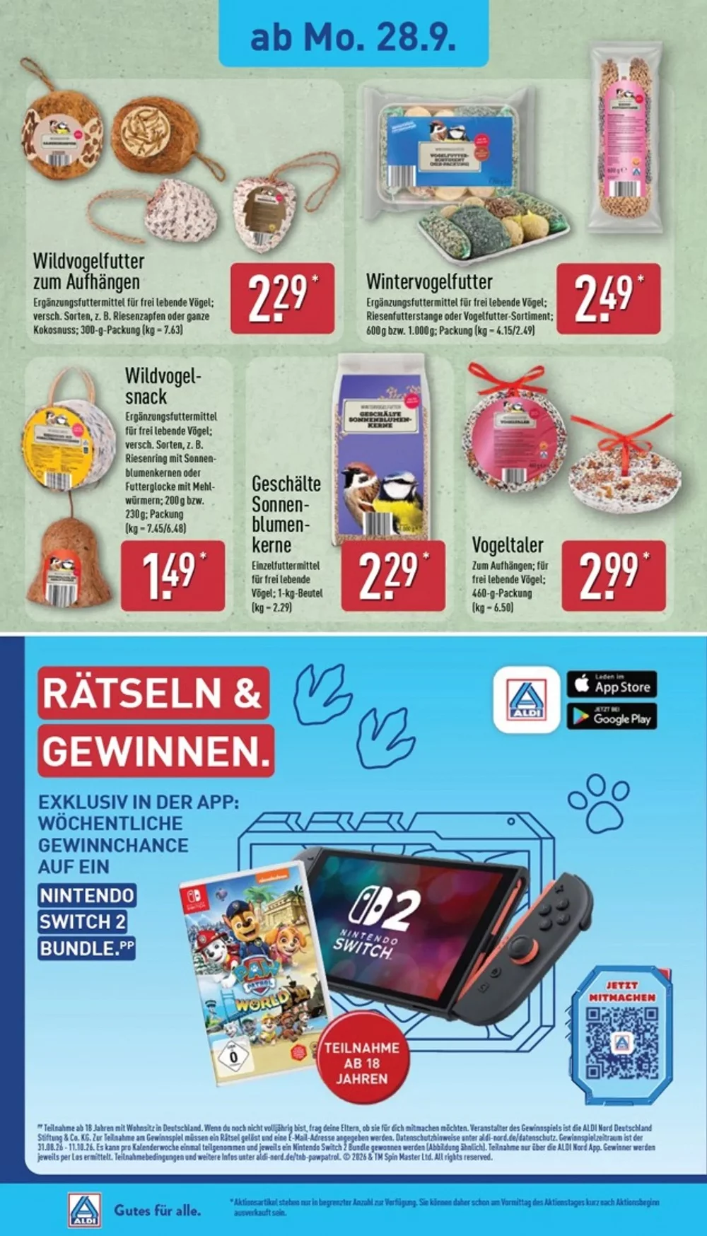 aldi prospekt september 28 october 2 7