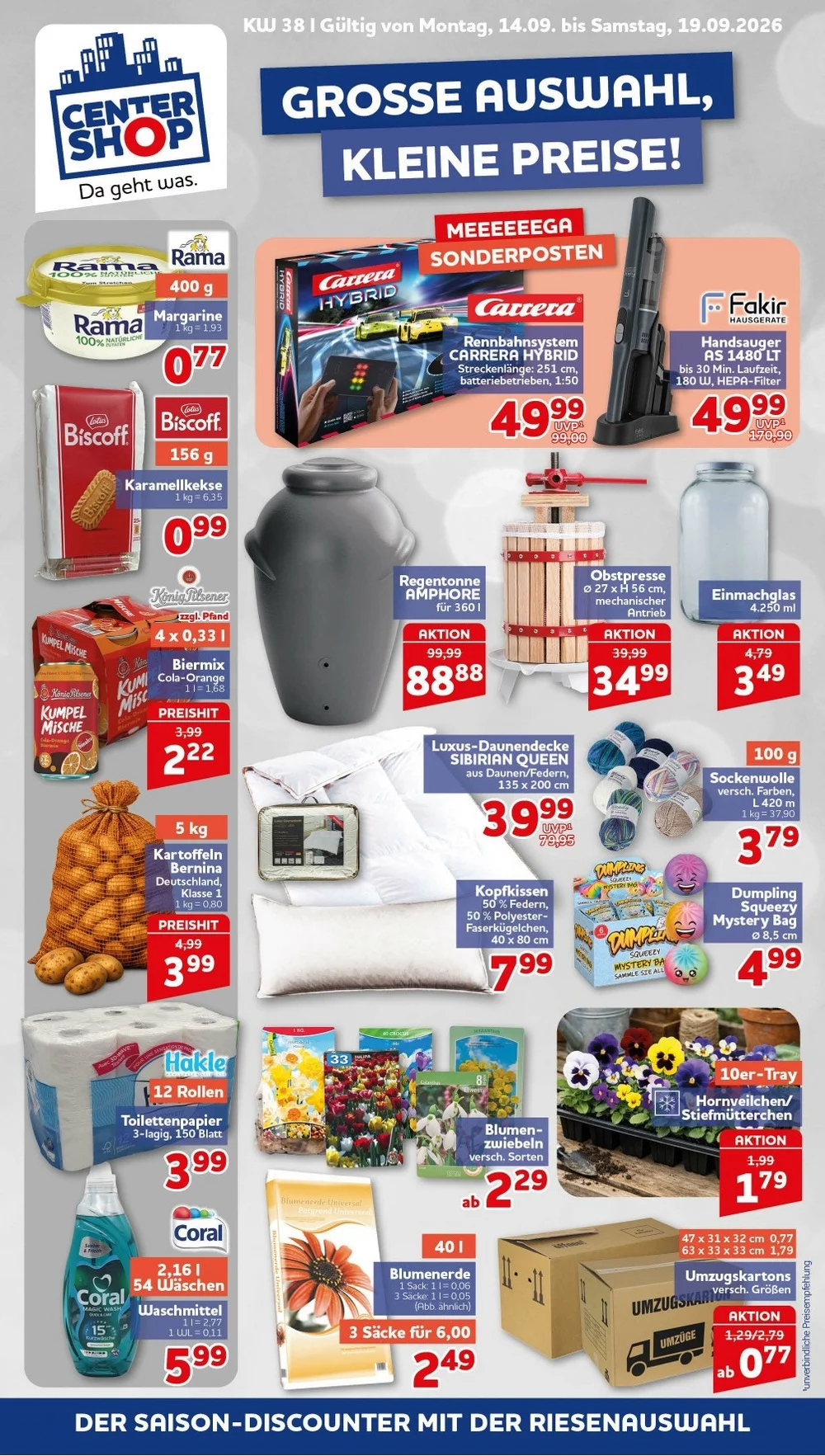 Centershop Prospekt ab 14.09.2026 | Nächste Woche Online Blättern 1 center shop prospekt kw-38